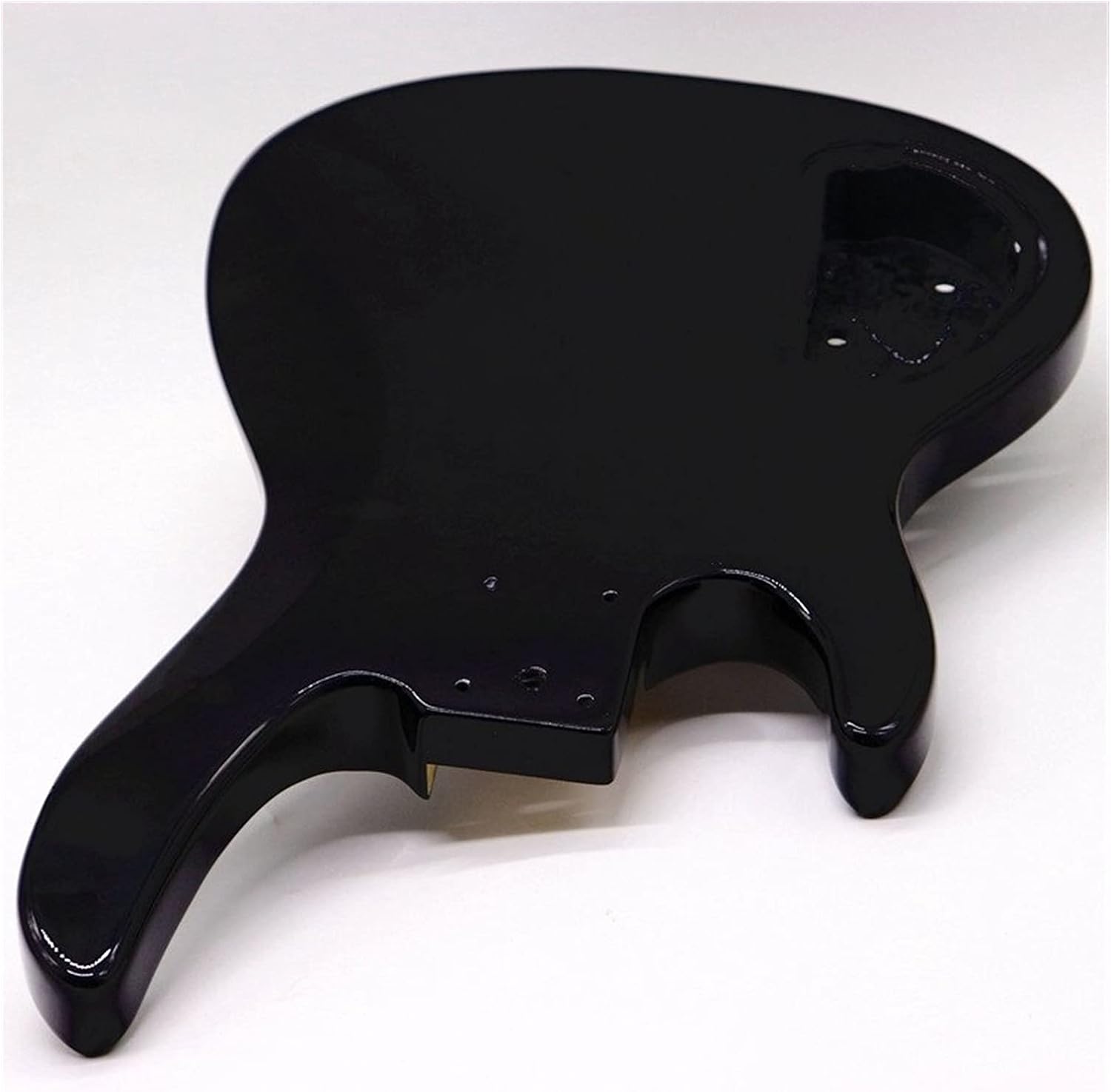 Unfinished Guitar Body Black Color Poplar Wood Electric Bass Guitar Body Guitar DIY Accessory