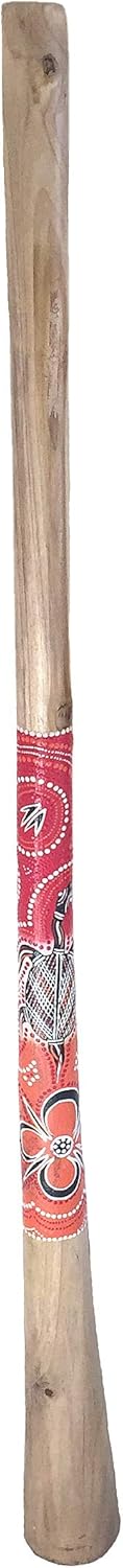 Jive Didgeridoo Instrument Hand Painted Solid Teak Wood Aboriginal Design Percussion Musical Instrument Professional Sound XL Size 52