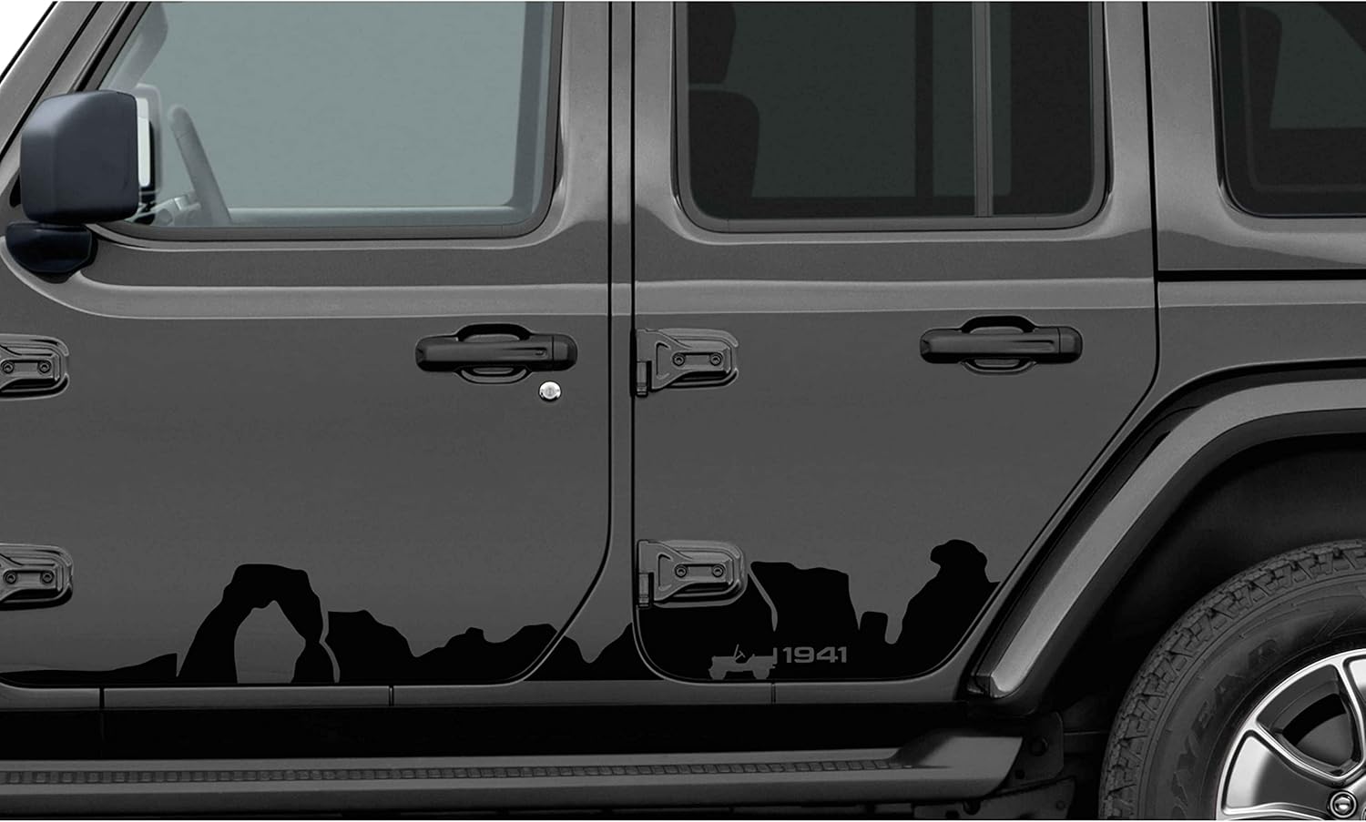 Mopar 82215732 Low Gloss Black Mountain Bodyside Graphic Jeep Wrangler Four Door Models