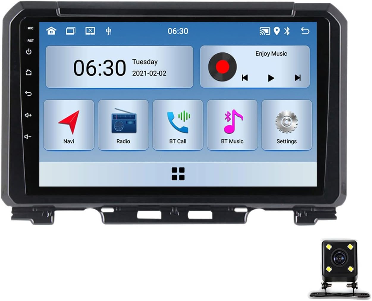 Double DIN Car Multimedia Player, 9 Inch Touchscreen Car Stereo for Suzuki Jimny JB64 2018~2020 with Backup Camera, Bluetooth, Steering Wheel Controls, Mirror-Link, FM Car Radio Receiver