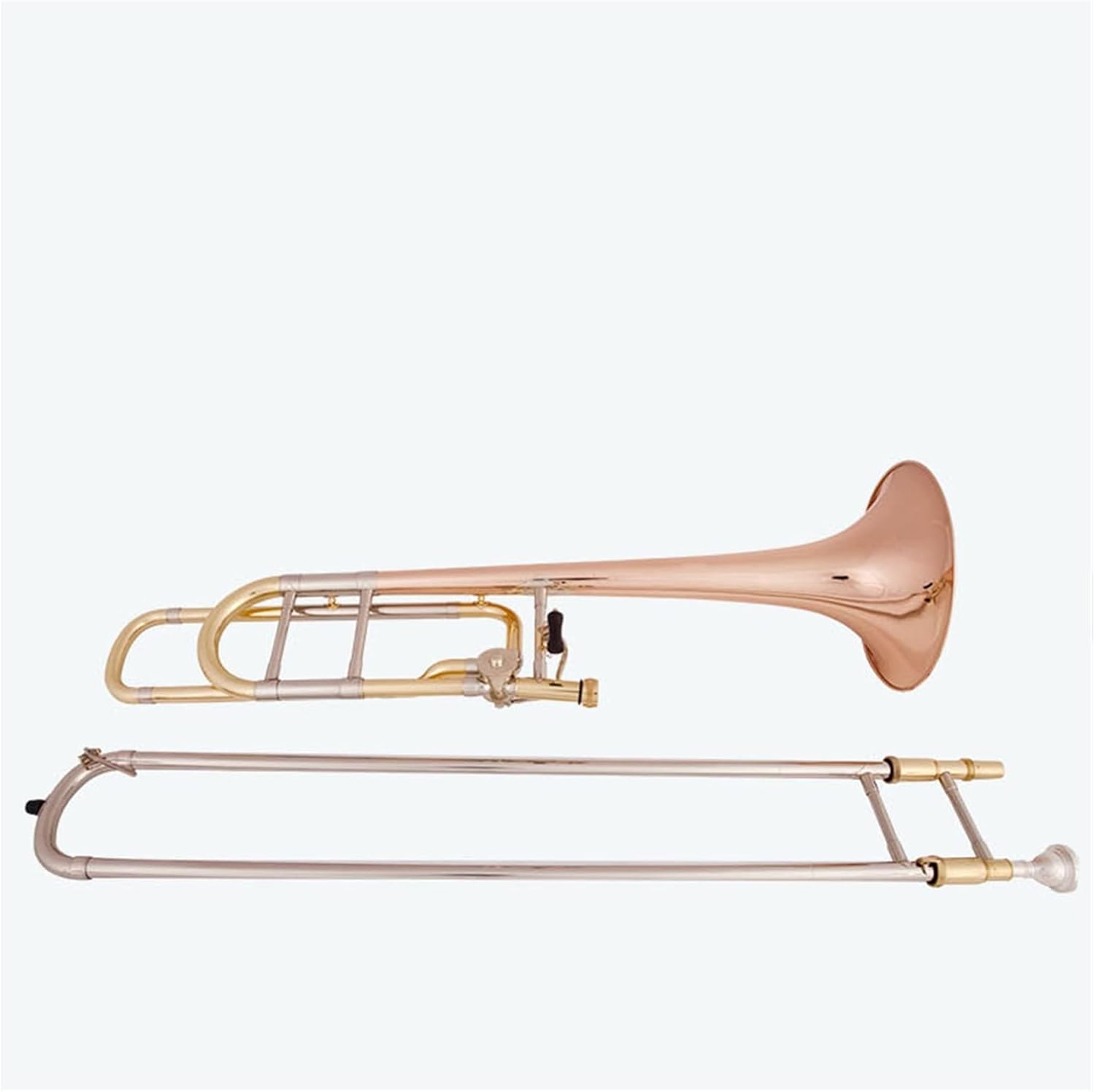 FLFL Student Trombone B to F Tenor Trombone Big Bell Mouth Gold Copper Phosphor Bronze Copper-Nickel Alloy Musical Instrument (Color : Phosphor Bronze)