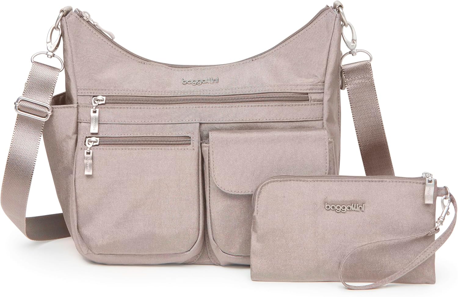 Baggallini Modern Everywhere Crossbody Bag for Women 11x9x4.5 Rfid Hobo Bag
