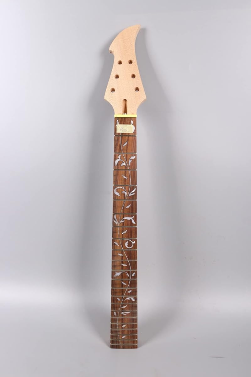 Yinfente Electric guitar neck 22 fret 24.75inch mahogany wood rosewood guitar fretboard vine inlay firebird bolt on DIY guitar necks Tree Inlay