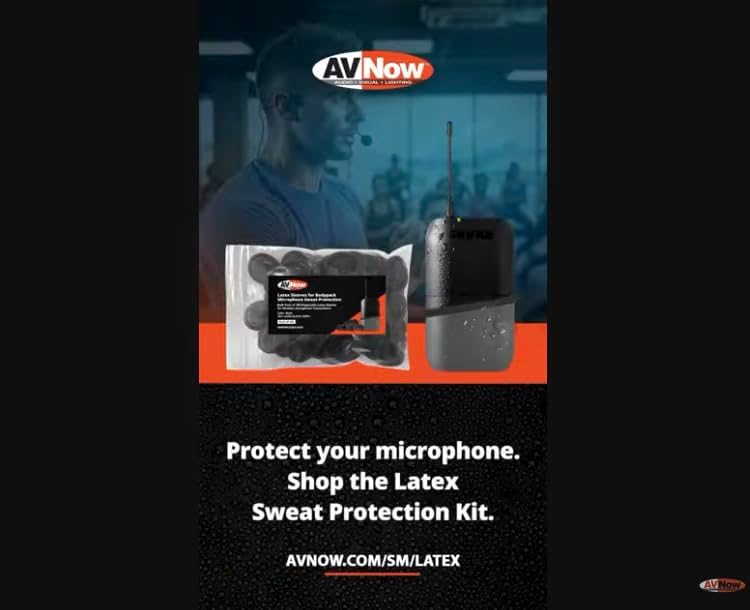 Latex Sleeve for Microphone and Wireless Bodypack Sweat Protection - Pack of 100