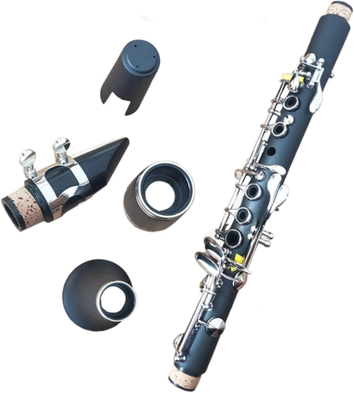 TSTS E-Flat Clarinet 11-Key Nickel Plated for Beginners E-Flat Clarinet Woodwind Clarinet for Beginner