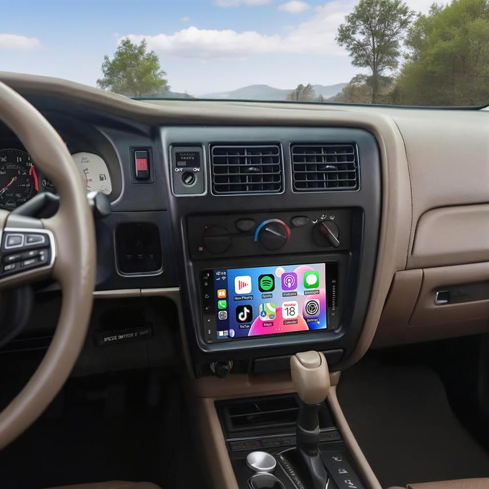 7 in Android 14 CarPlay Car Radio for 1998 1999 2000 2001 2002 2003 2004 Toyota Tacoma Radio, Android Auto Touchscreen Car Stereo, Bluetooth, DSP,AM/FM, SWC, 2G+32G