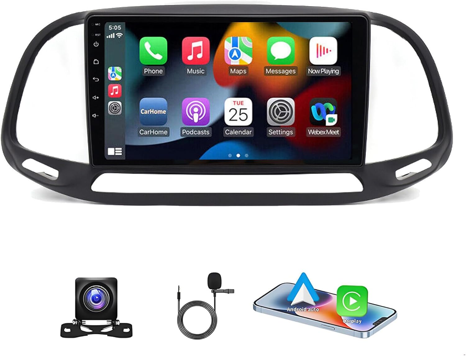 Car Stereo RadioFit for Dodge RAM ProMaster City 2015 2016 2017 2018 2019 2020 2021 9