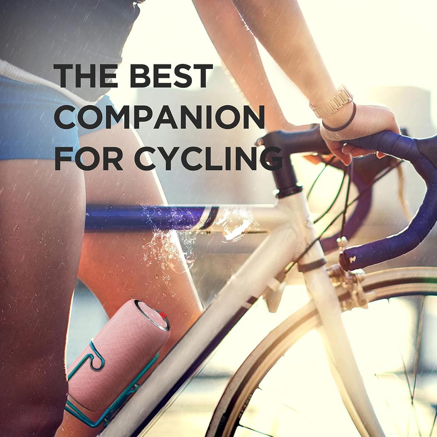 Monster S310 Upgraded Bluetooth Speaker, 30W Portable Speaker, 360° Stereo Sound with Punchy bass, TWS Pairing, IPX6 Waterproof, Bluetooth 5.2, 24H Playtime, Perfect for Home, Outdoor, Beach, Pink