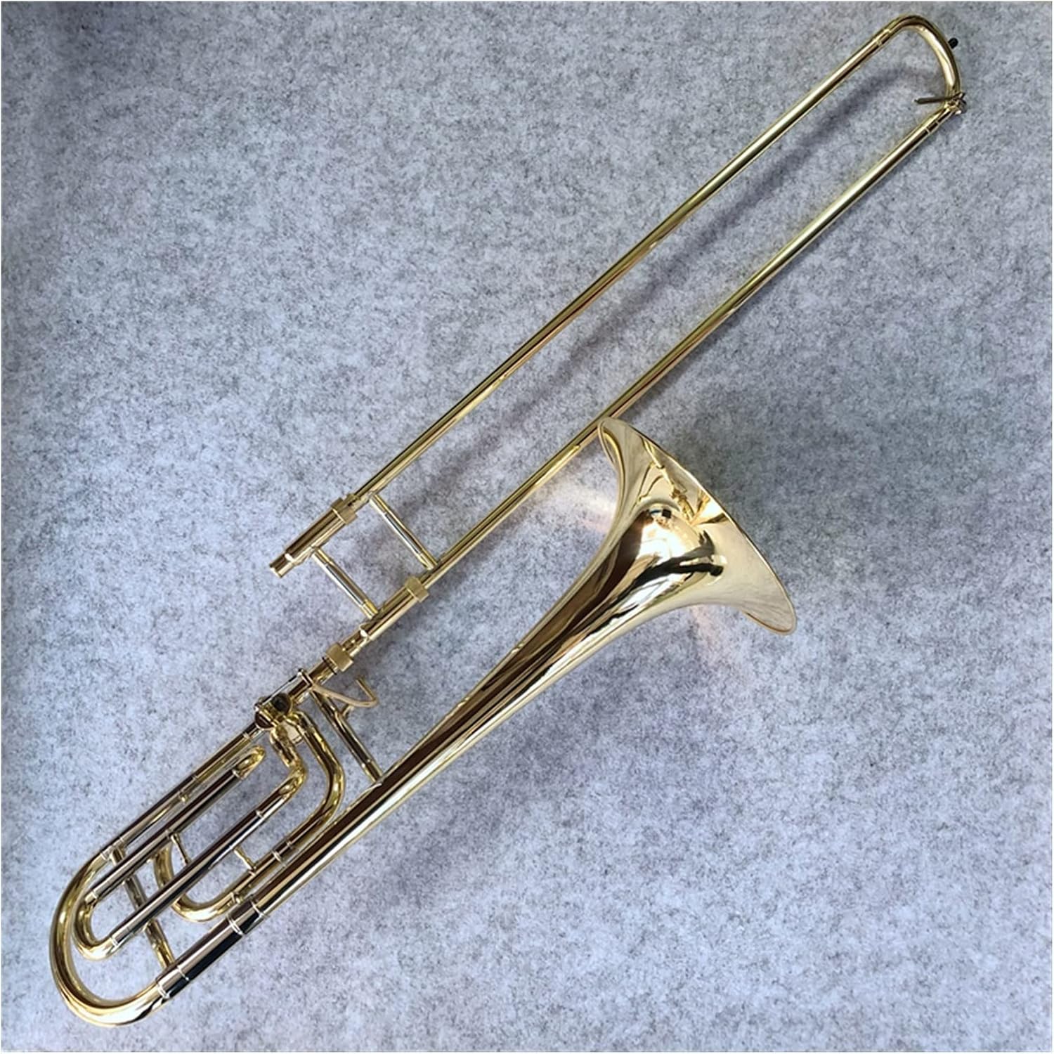 FLFL Student Trombone Bb-F# Tune Tenor Trombone Gold Lacquer Bb Trombone Musical Instrument
