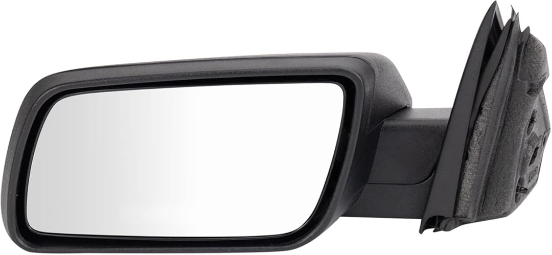 TRQ Driver Side Power Mirror Textured Black Manual Fold Compatible with 2009-2012 Ford Flex FO1320358