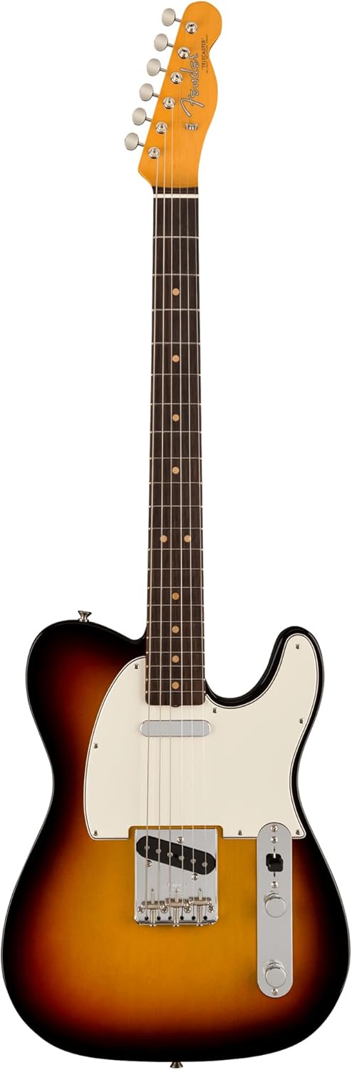 Fender American Vintage II 1963 Telecaster - 3-Color Sunburst Bundle with Case, Hat, Strap, Cable, and Guitar Cleaning Kit