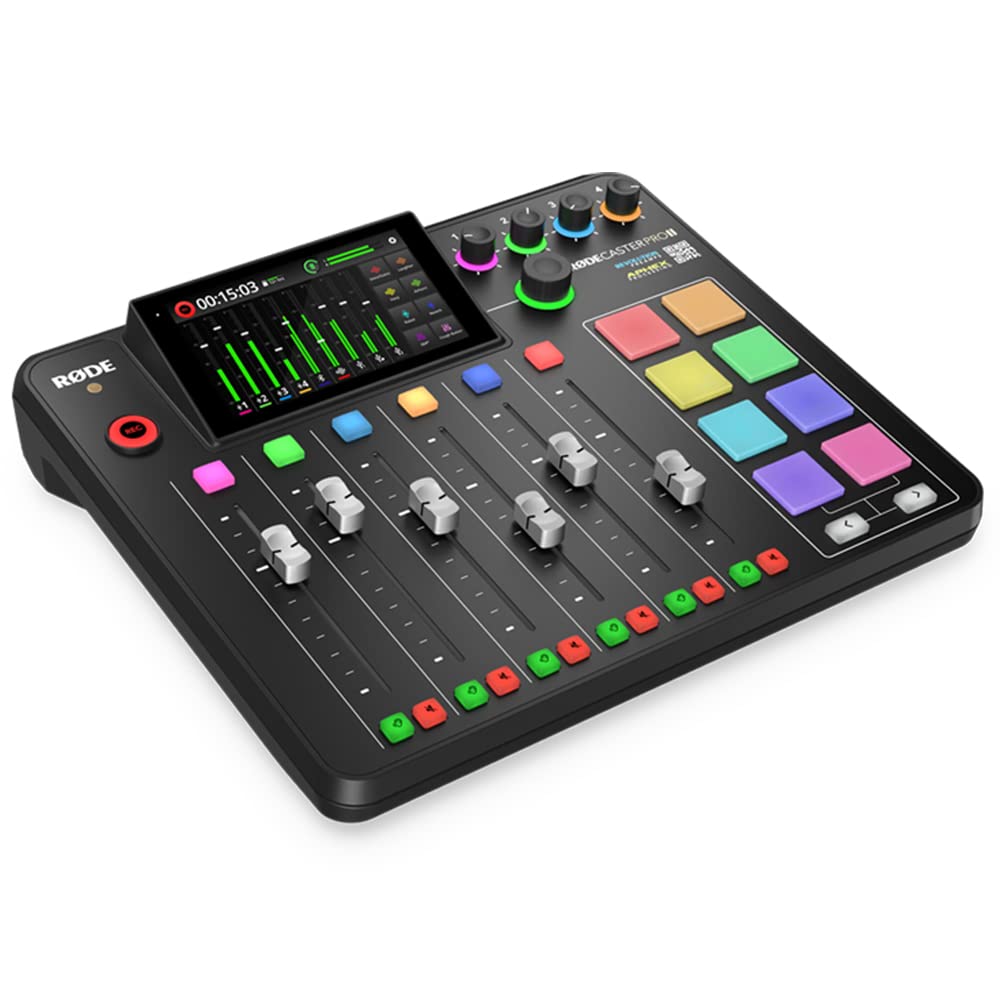 Rode RODECaster Pro II Integrated Audio Production Studio Bundle with SKB iSeries RODECaster Pro II Hard-Shell Case and 32GB microSDHC Memory Card
