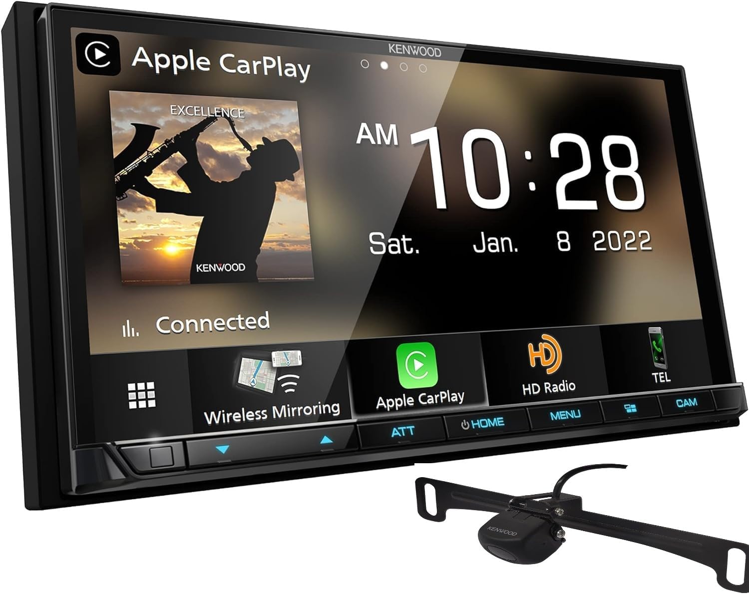 KENWOOD DMX908S EXCELON 6.95 Inch LCD Touchscreen Digital Multimedia Receiver | Plus KENWOOD CMOS-230LP Universal Backup Camera