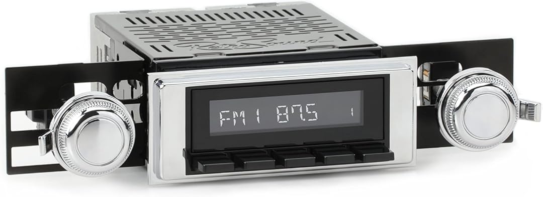 RetroSound RetroRadio AM FM Stereo 03P-73P Black Compatible with 1965-69 Chevrolet Corvair