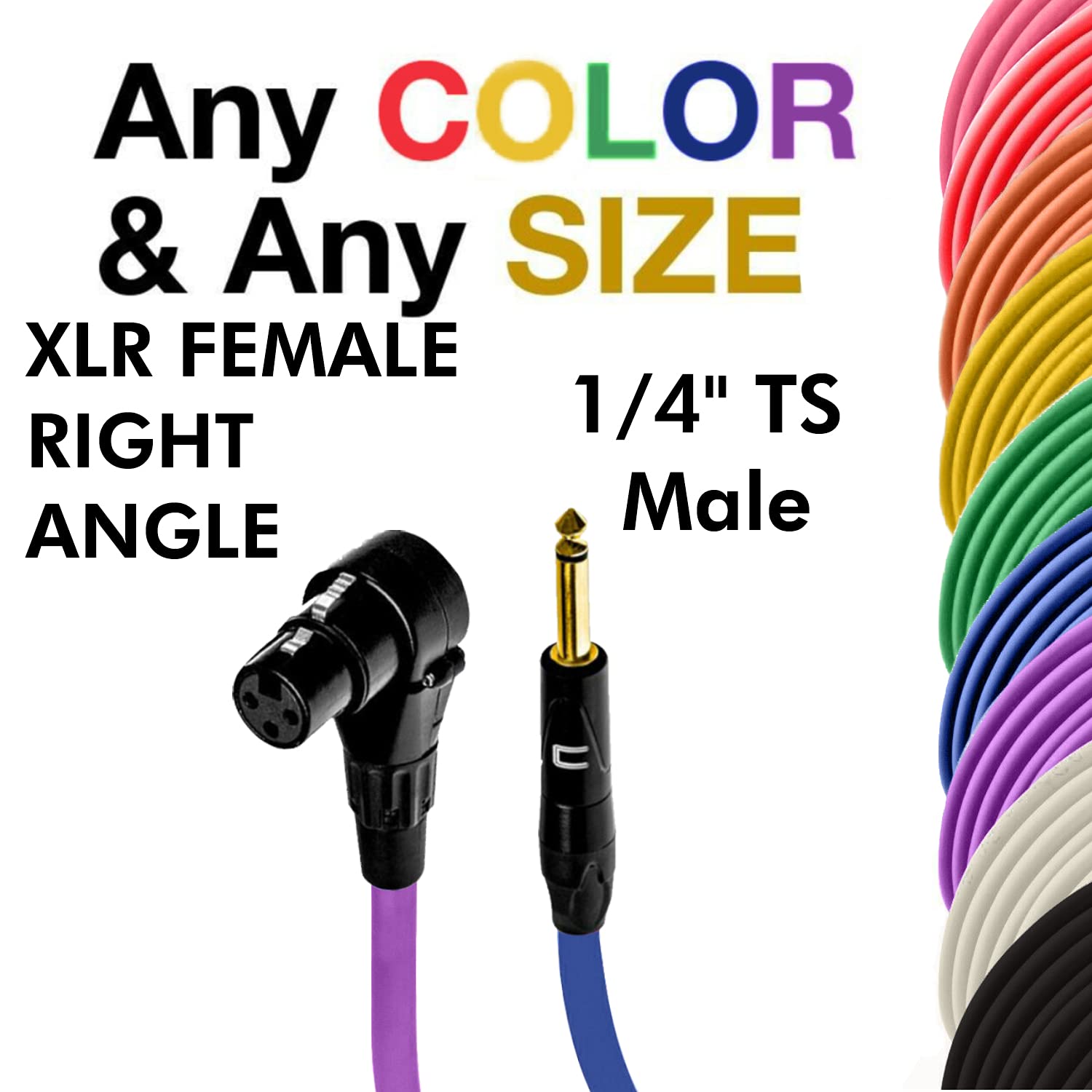 COLUBER CABLE Right Angle XLR Female to 1/4