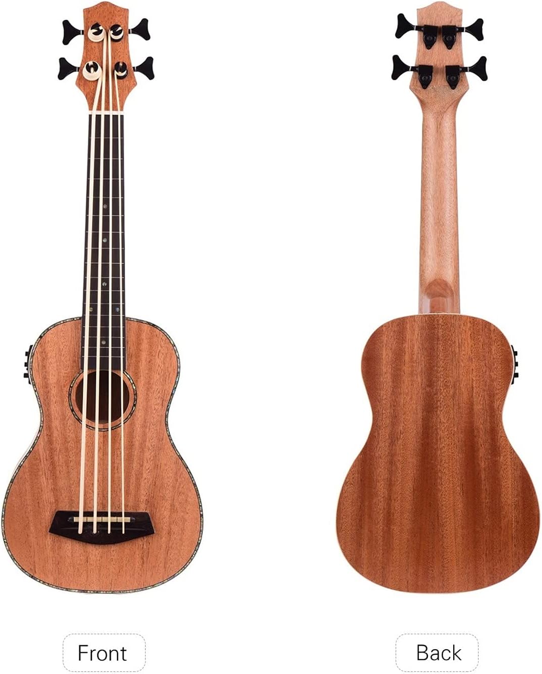 30 Inch Electric Bass Ukulele Sabilli Plywood Body Fingerboard Rubber Strings Children Ukulele