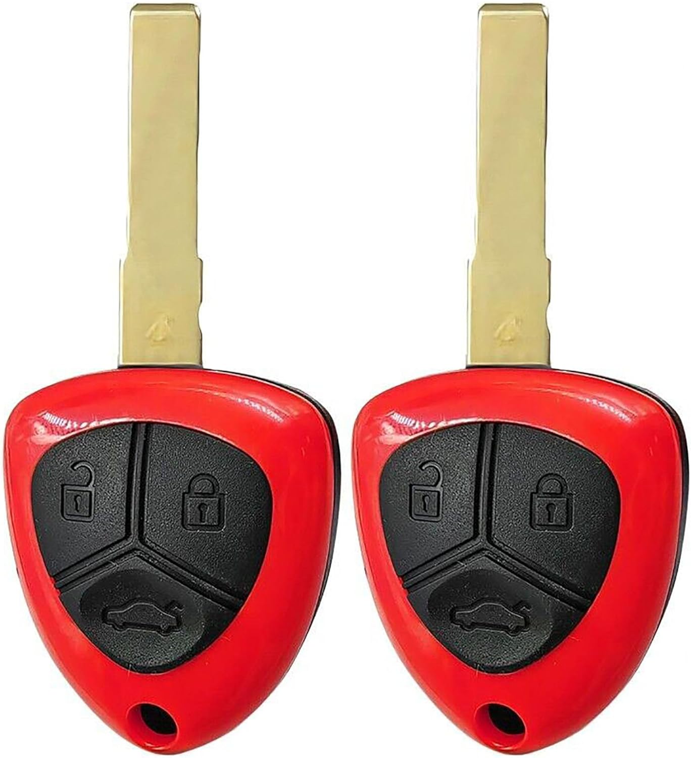 2X New Quality Replacement Key Fob Remote Compatible with & Fit for Ferrari Vehicles - MPN 012432TRWS46E-01