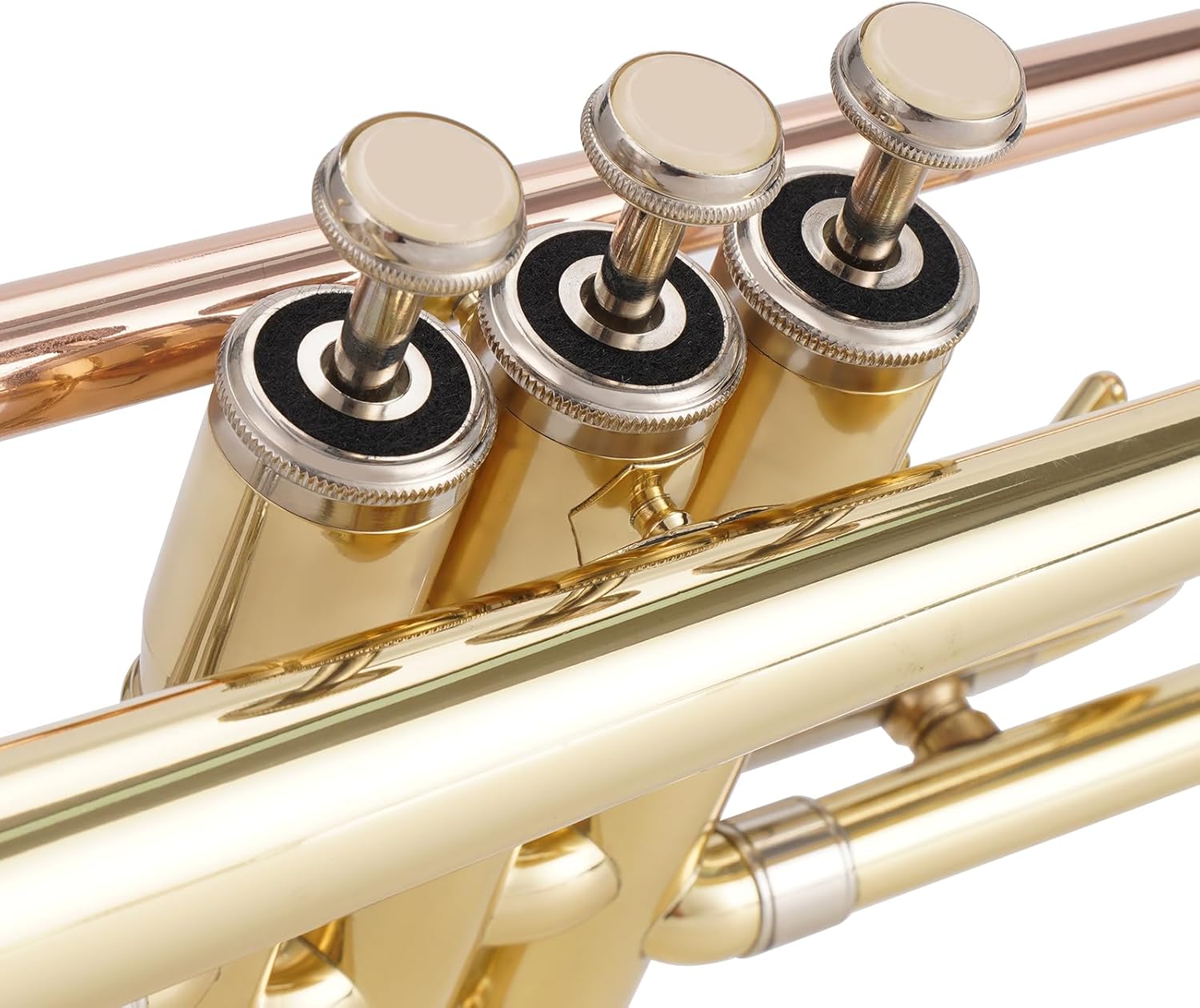 ZEFF Bb Standard Trumpet for Beginners,Trumpet for Student with Hard Case,7C Mouthpiece,Cleaning Cloth,Gloves,Brass Musical Instruments for beginners and Adults