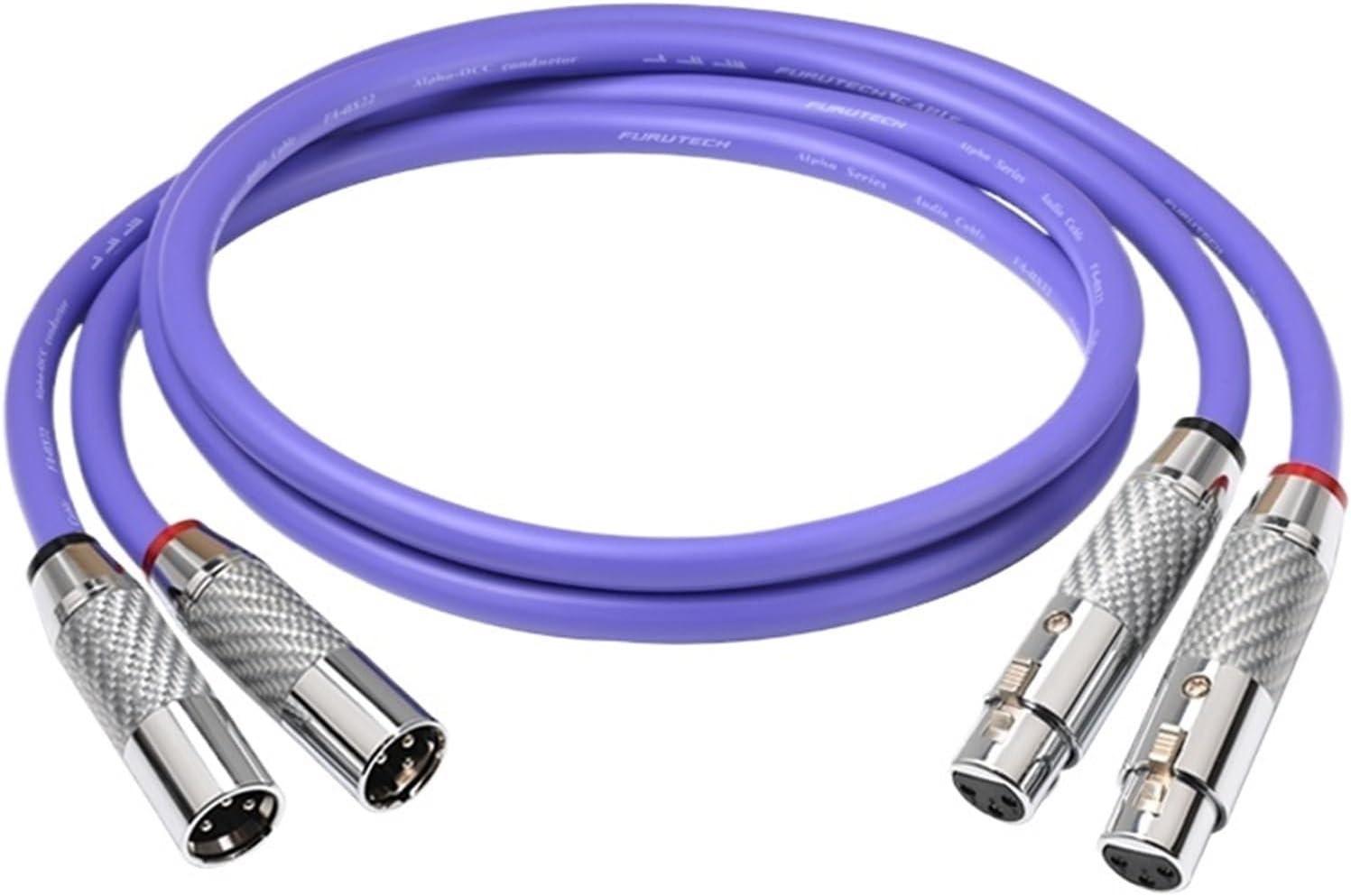 Balance Cable for DAC Amplifier Hi-end 7N OCC with Rhodium-plated Adpater Male to XLR Male Jack Audio Cable(One pair XLR Cable,3.5 m)