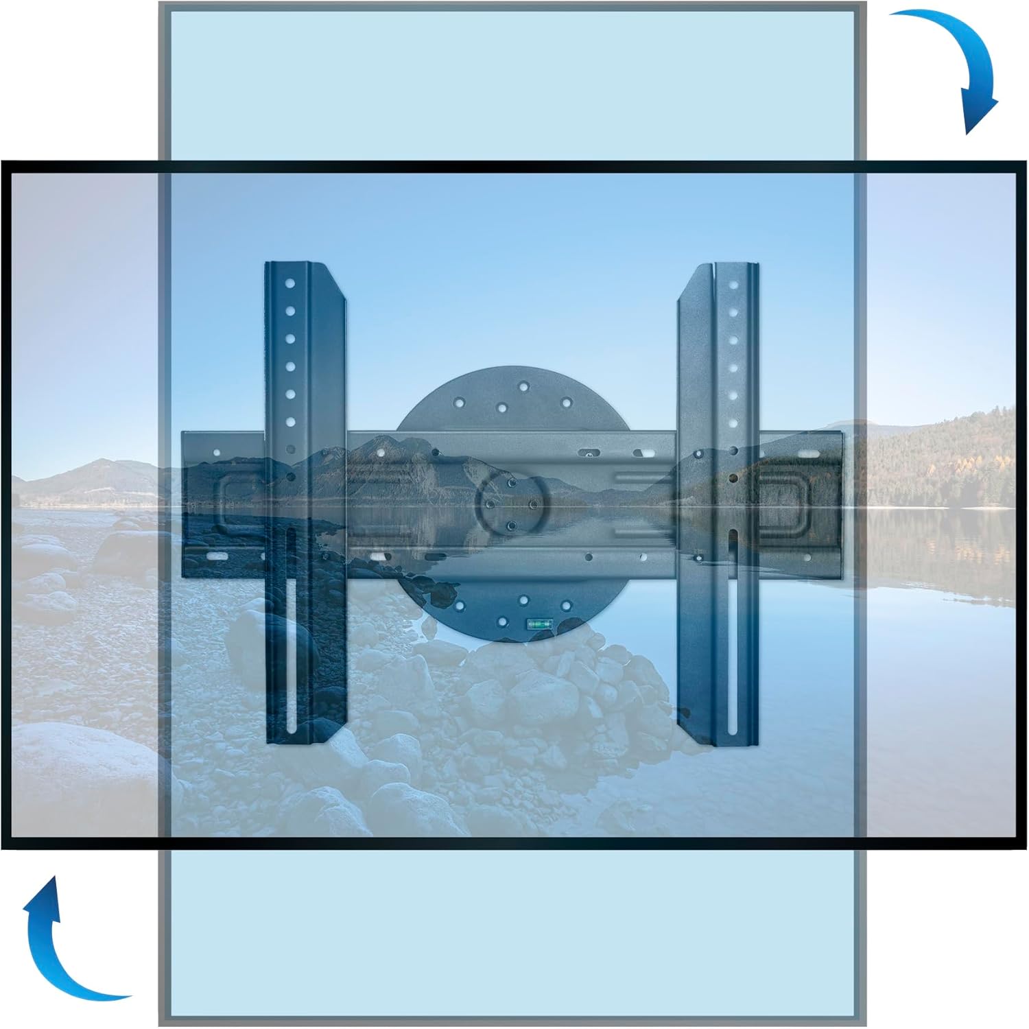 Mount-It! TV Wall Mount Landscape to Portrait Rotation, Fixed Mounting Bracket, Low-Profile for Samsung, Sony, Toshiba, Sharp, LG, Element, Westinghouse, TCL 32 to 60 Inch (Some 70