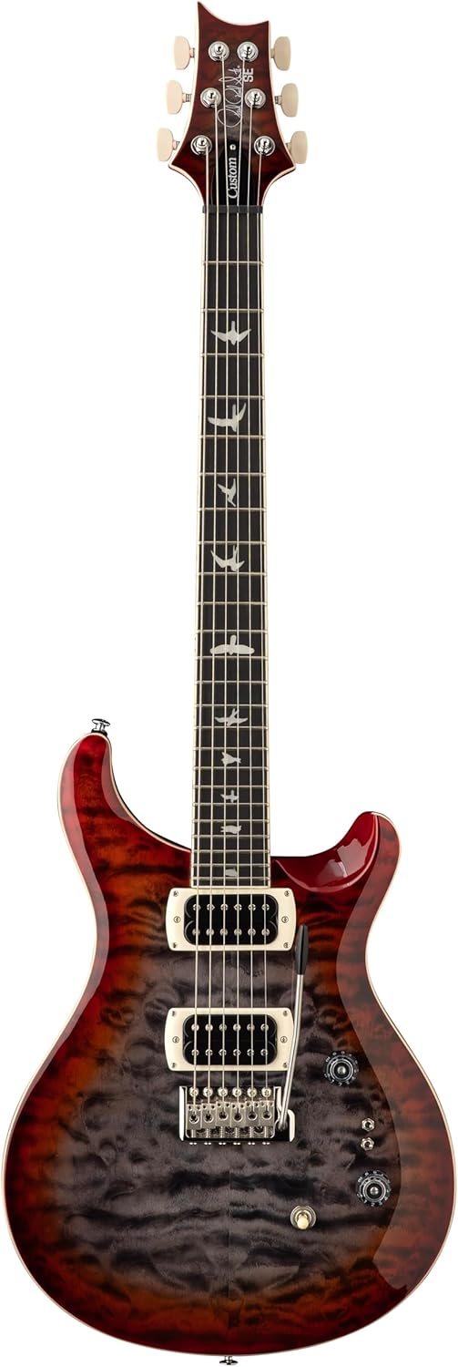 PRS SE Custom 24-08 Quilt, Charcoal Cherry Burst