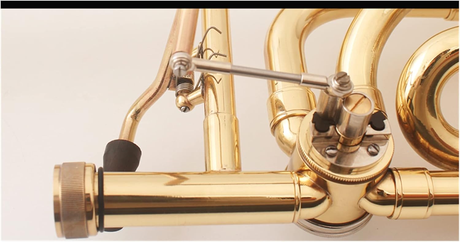 Student Trombone Professional Tenor Trombone B Flat Turn F Transposition Trombone Lacquer Gold with Accessories Trombone Kit