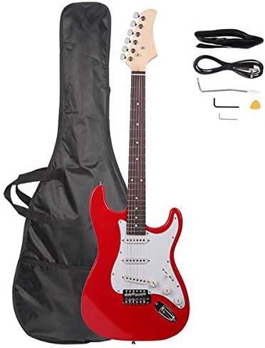Home Rosewood Fingerboard Electric Guitar with Shoulder Strap/Guitar Bag/Picks/Cord/Hex Wrench Re 3-7 Days Delivery