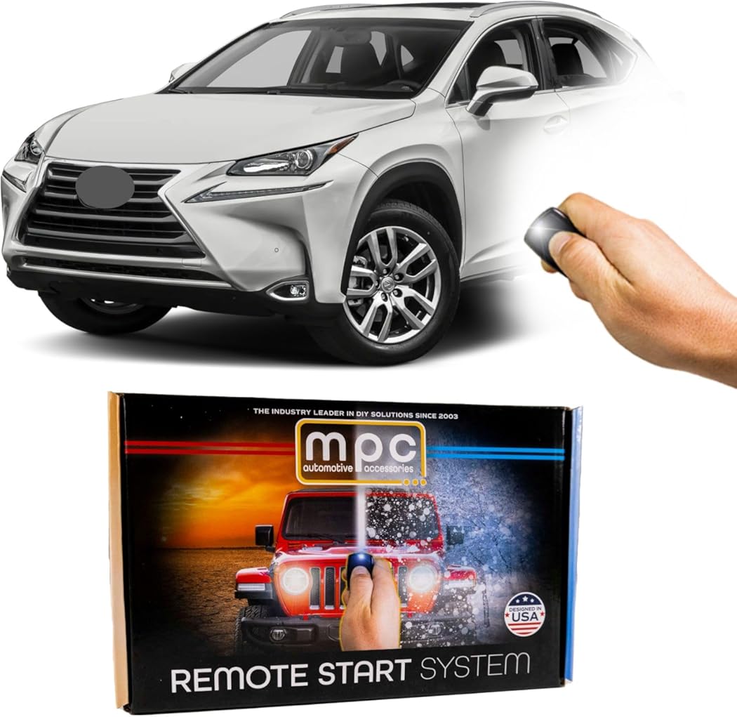 MPC Plug-n-Play Factory Remote Activated Remote Start Kit Compatible with 2016-2017 Lexus NX200t - Push-to-Start - Plugin T-Harness - Firmware Preloaded - USA Tech Support