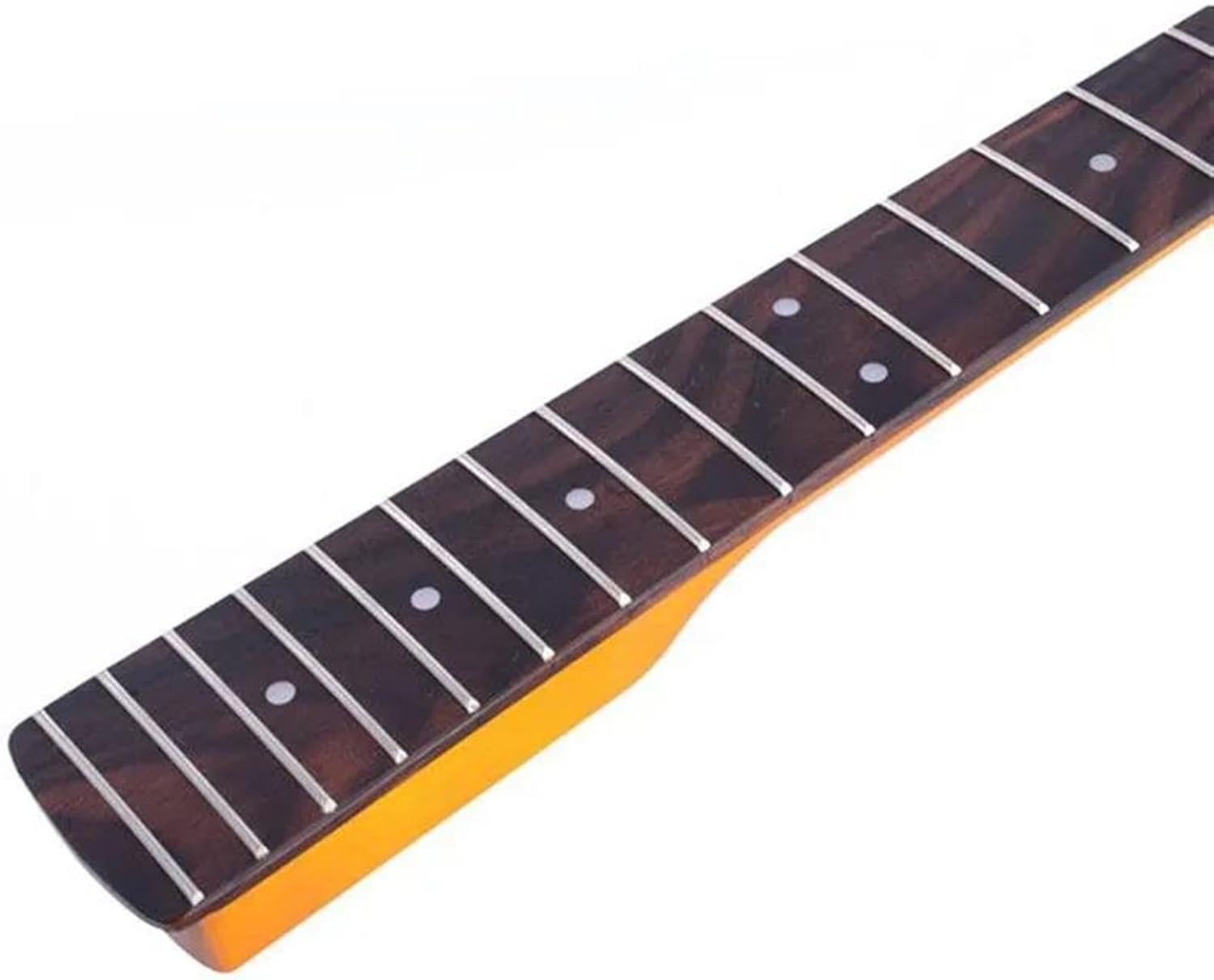Replacement Guitar Neck 21 Frets Yellow Color Glossy Paint Maple Electric Bass Guitar Neck Rosewood Fingerboard Musical Instrument Accessories