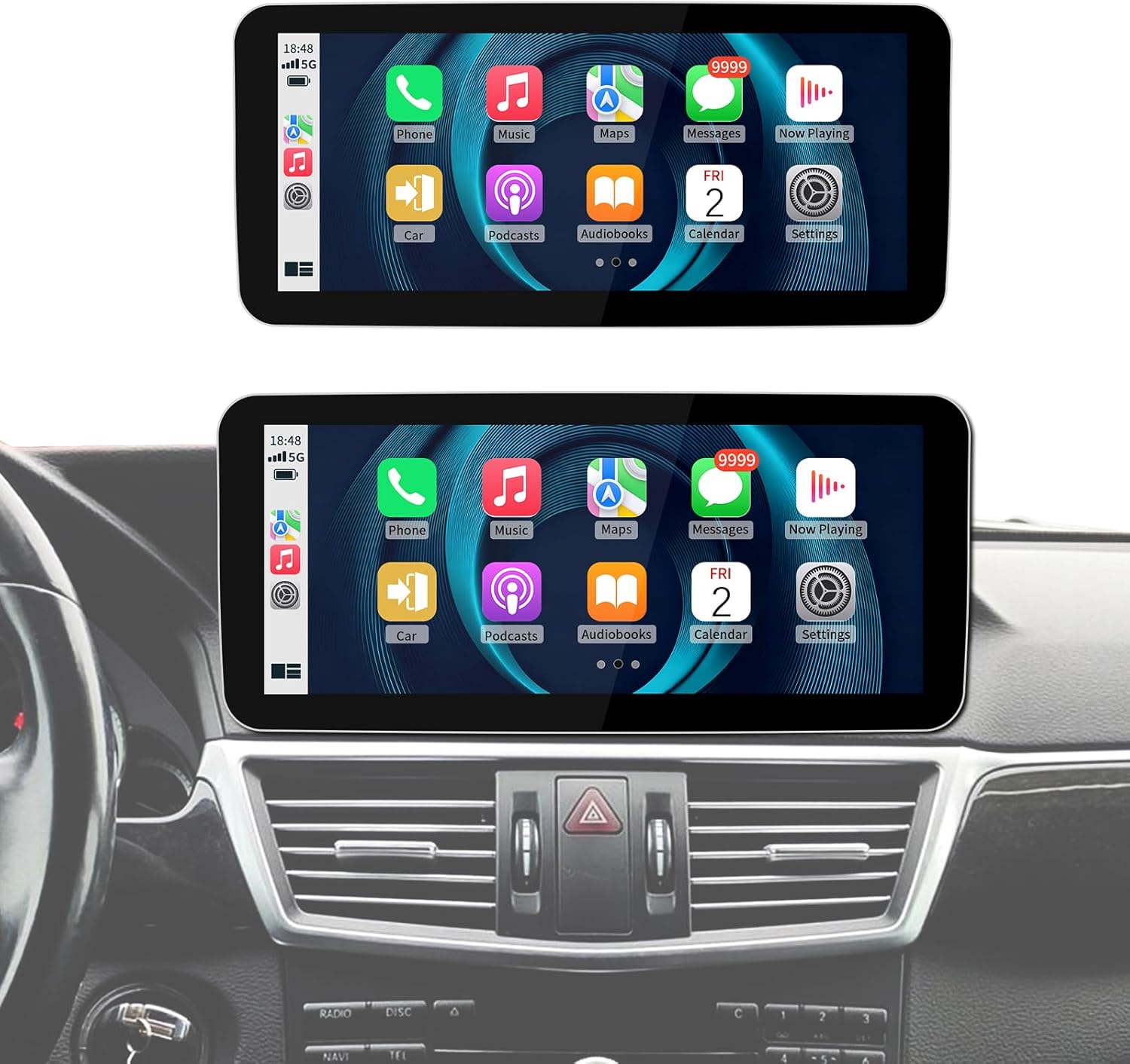 Wireless CarPlay/Android Auto 12.3in Touchscreen for Mercedes Benz E-Class W212 (2013–2015) with NTG4.5/4.7 Linux System, Radio Receiver, Multimedia, Bluetooth, Car Stereo