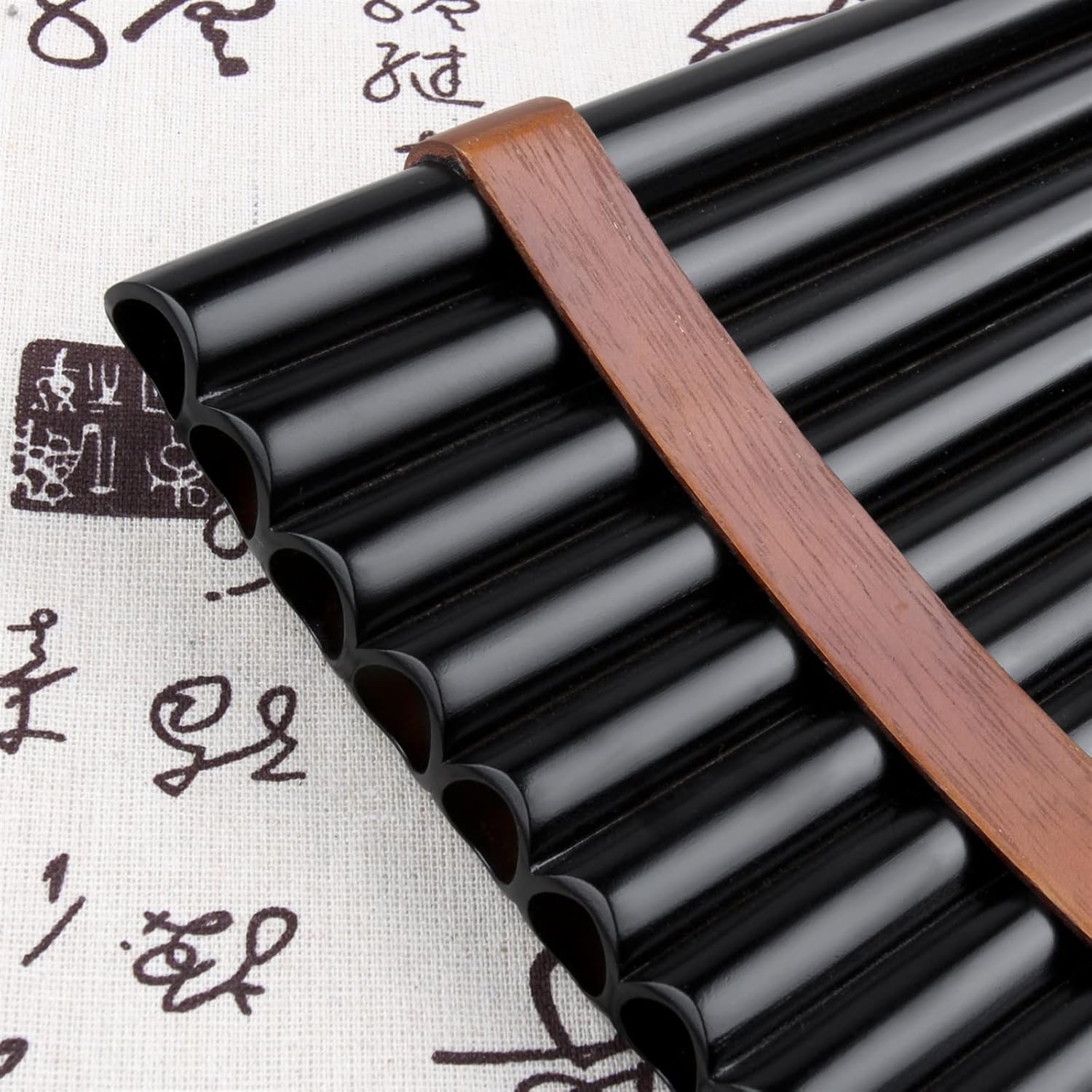 18 Pipes Brown Pan Flute F Key Panpipes Woodwind Instrument Traditional Musical Instrument Bamboo Pan Flute (Color : Right)