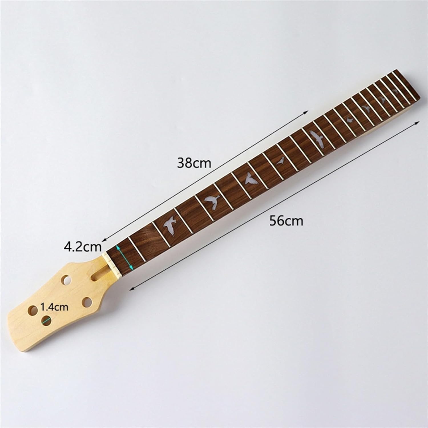 Replacement Guitar Neck 4-String 22-Fret Electric Bass Guitar Neck Matte Maple Right-Handed Ukulele Handle Modified DIY Guitar Instrument