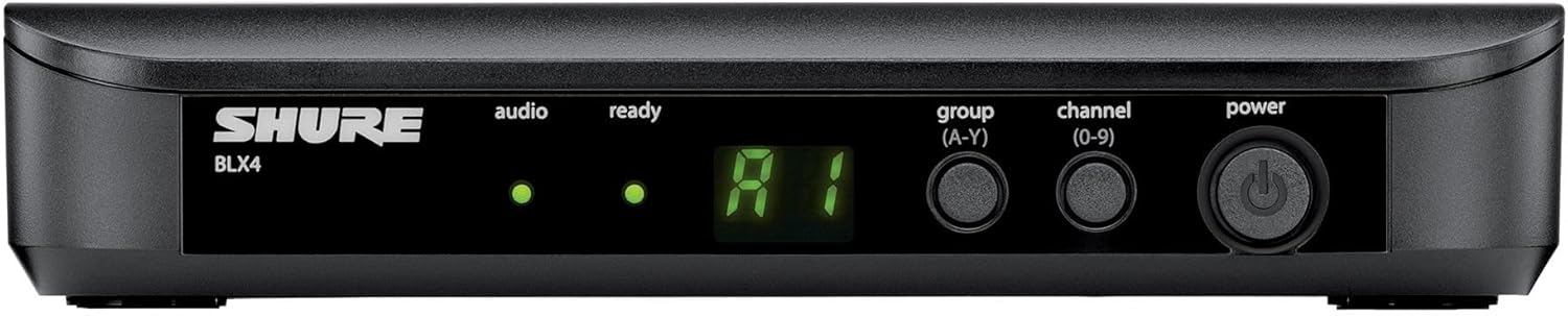 Shure BLX14/B98 Wireless Microphone System for Brass, Woodwinds, Percussion - 14-Hour Battery Life, 300 ft Range | Includes Clip-on Instrument Mic, Single Channel Receiver | H9 Band (BLX14/B98-H9)