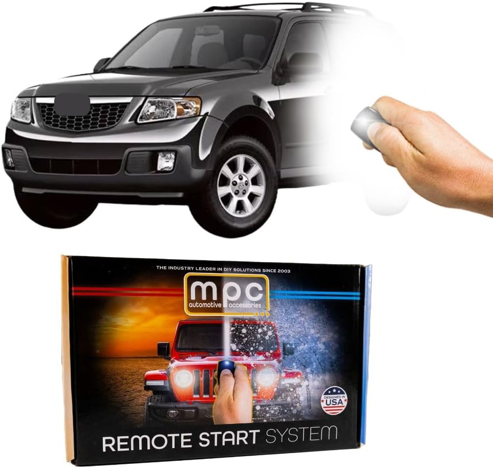 MPC Factory Remote Activated Remote Start Kit Compatible with 2008-2011 Mazda Tribute - Plug & Play - Key-to-Start - Gas -Firmware Preloaded