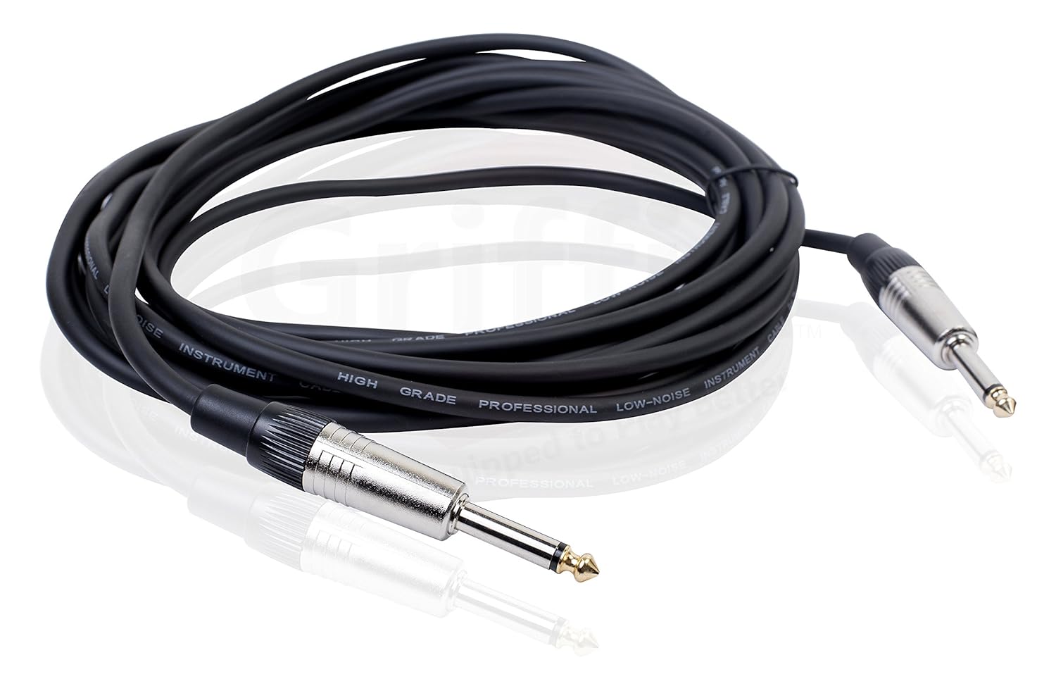 Fat Toad 20ft Instrument Cables (ShieldedPRO X Series) 24 Pack – 1/4 Inch Gold Straight-End Guitar Cords – 24 AWG Wires for Amp, Bass, Keyboard, Studio Use