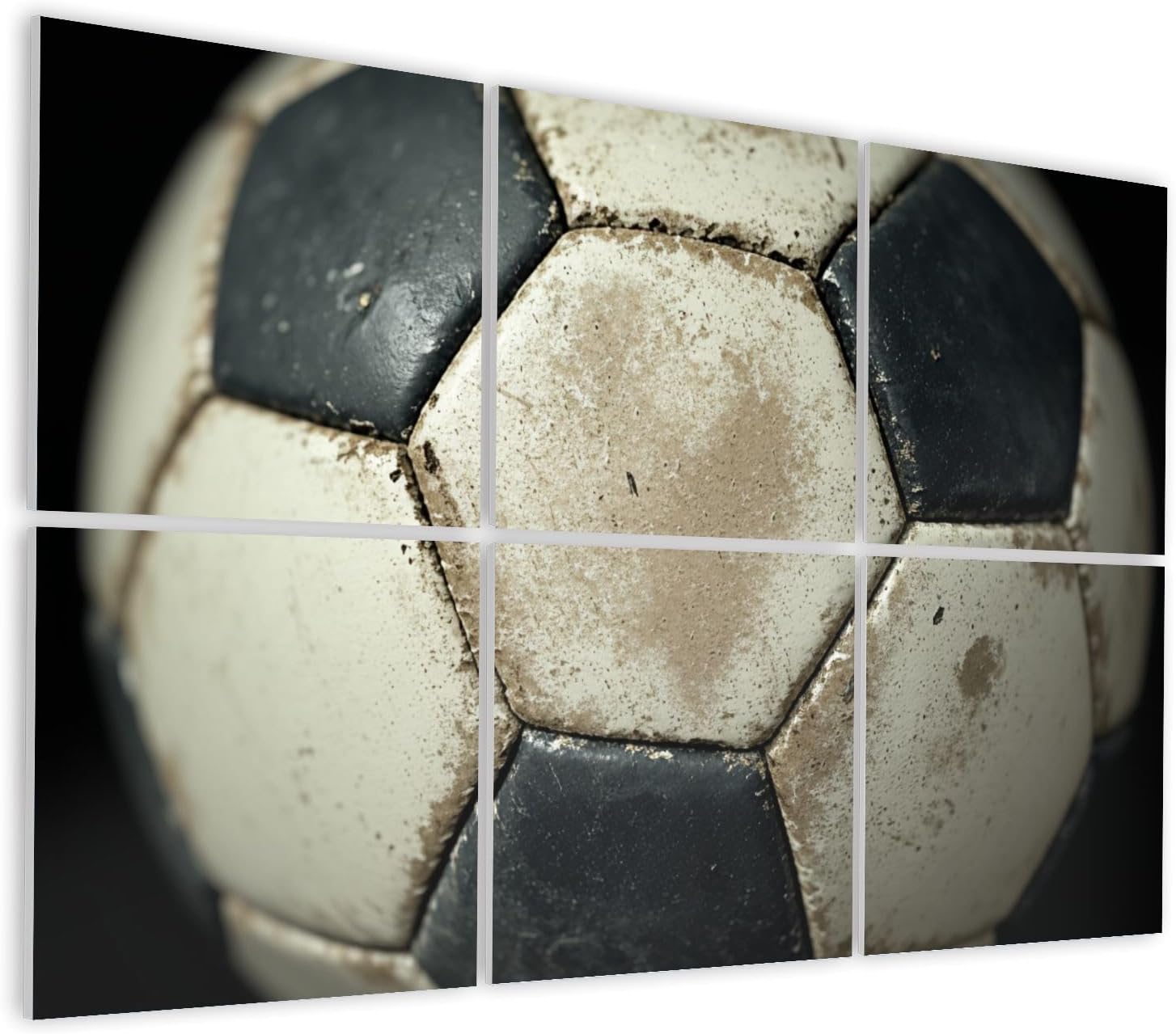 6 Pack Art Acoustic Panels Self Adhesive Detail an Old Soccer Decorative Soundproof Wall Panels Sound Absorbing Panel 48