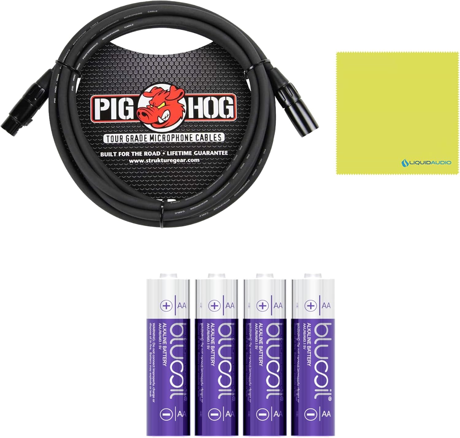 Sennheiser XSW 2-ME3-A Wireless Headworn Microphone System Bundle w/Pig Hog PHM10 8mm Mic Cable, 4-pack Blucoil AA Batteries and Liquid Audio Polishing Cloth