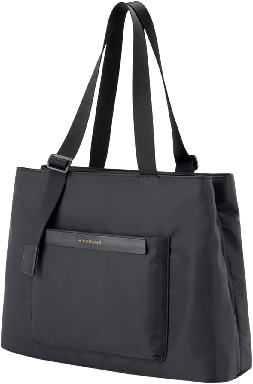 Kingsons Slim Black Travel Business Backpack, Waterproof Nylon Commuter Bag for Work,Travel,Red & Khaki