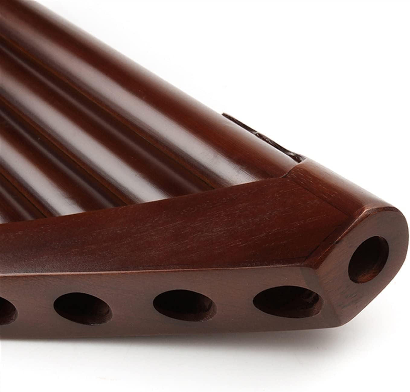 22 Pipes C Key Brown Pan Flute Woodwind Instrument Bamboo Handmade Pan Flute (Color : Right)