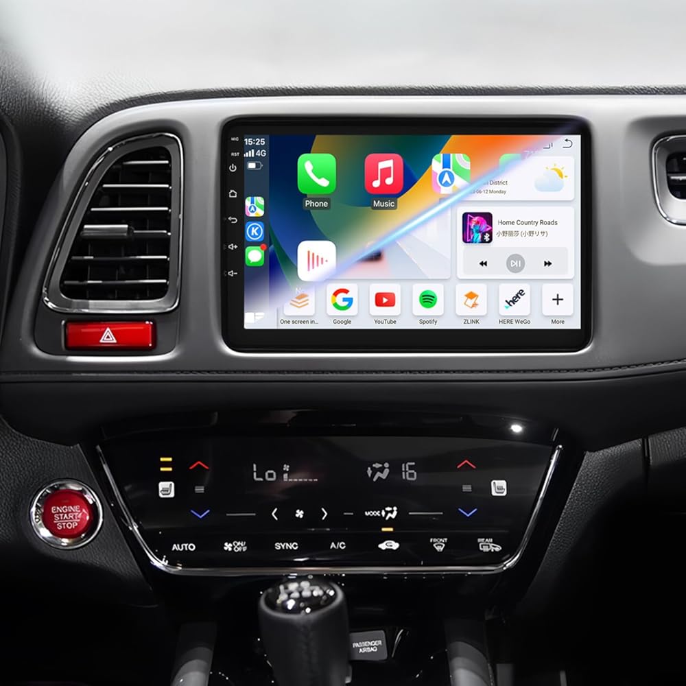 Android 13 Car Stereo Radio Fit for Honda Vezel XRV HR-V 2014-2019, 9inch Touchscreen Car Audio Receivers Wireless Carplay Android Auto WiFi Bluetooth GPS FM+AHD Backup Camera 2+32G