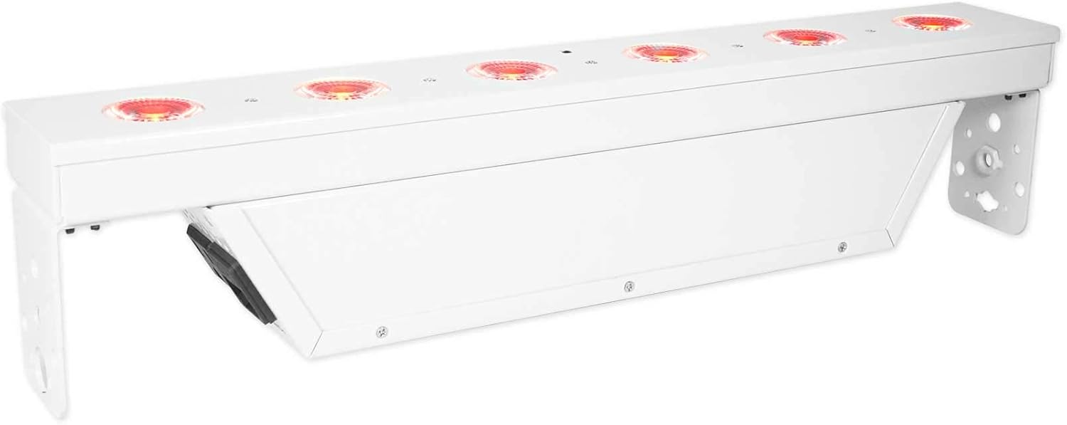 Rockville Best Strip 60 Pack White (6) Lights+Charging Case+Wireless DMX Control