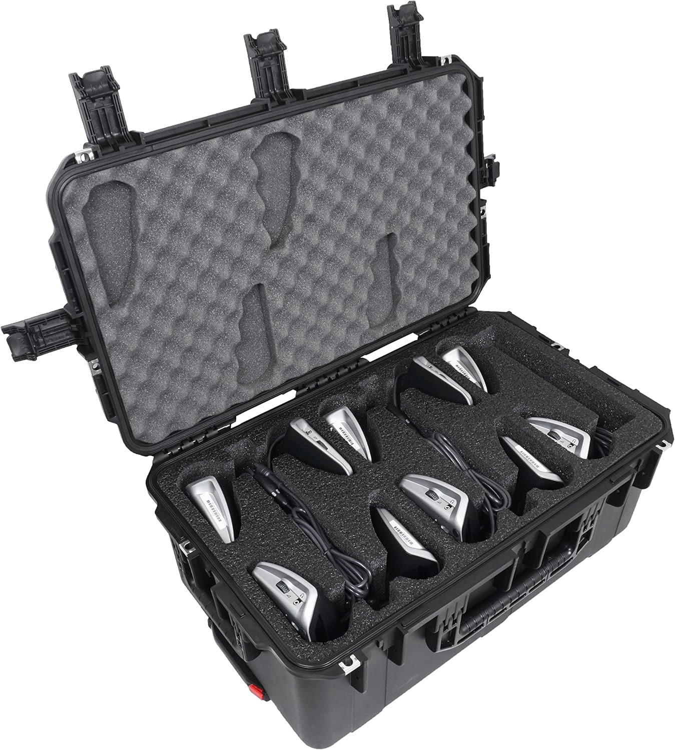 Case Club Hard Case to fit qty 10 Bosch CCS 1000 D Short-Stem Microphones, Waterproof, Lockable, Airline Approved Travel Case