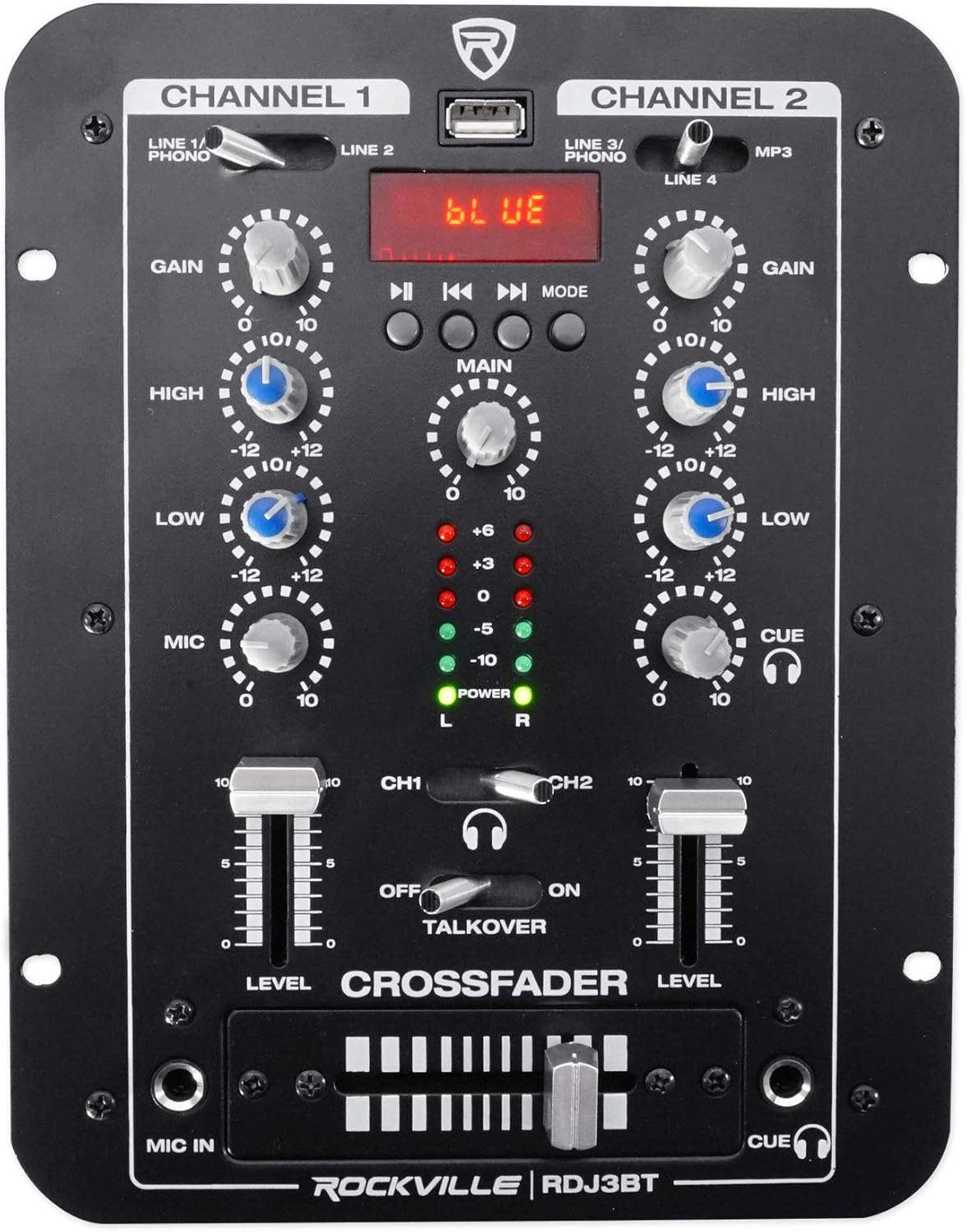 Gemini CDX-2250i Pro DJ Dual Two Deck Rack Mount CD/MP3 Media Player w/USB Bundle with Rockville RDJ3BT 2 Channel DJ Mixer with USB, Bluetooth, Talkover, 4 Line Inputs