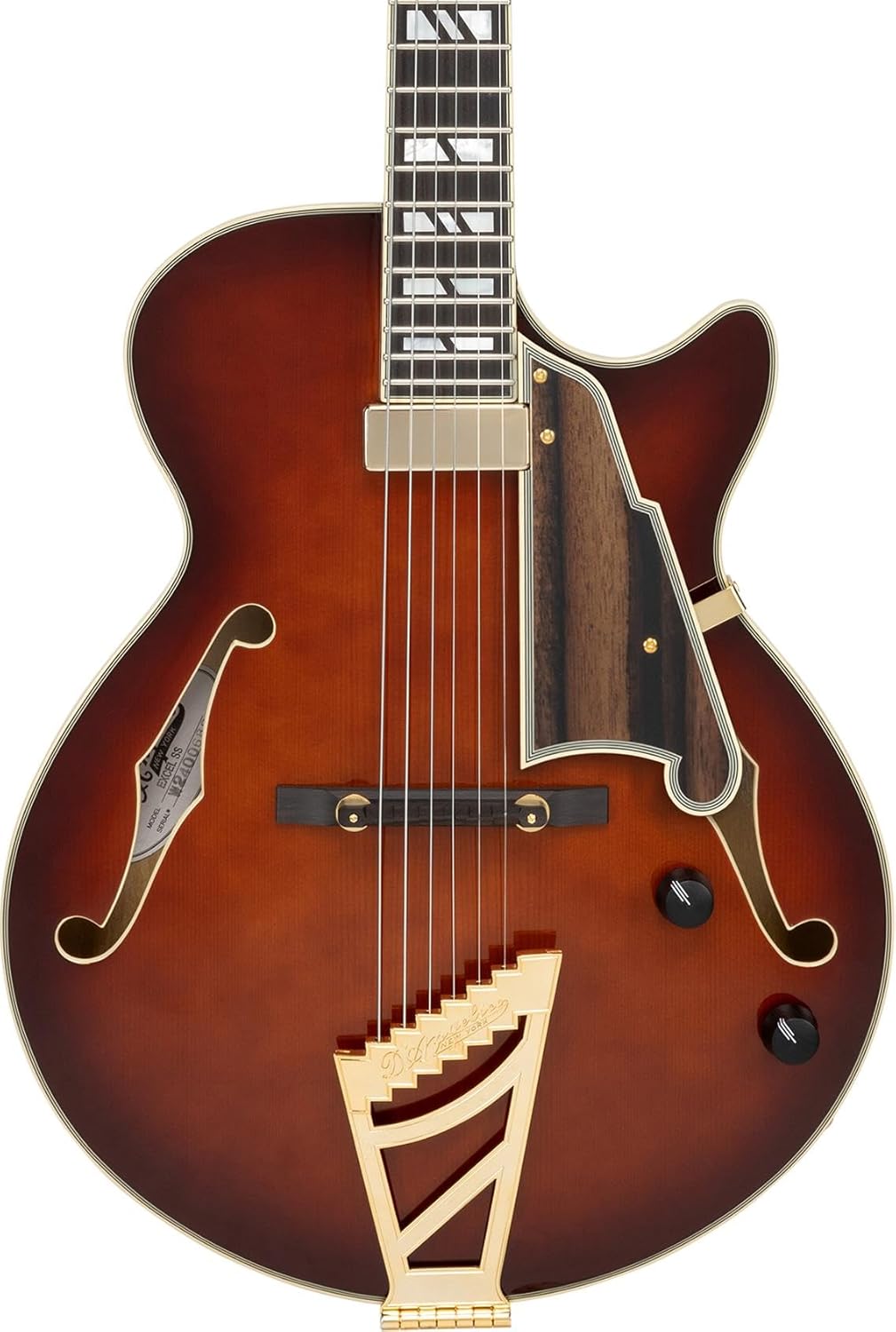 D'Angelico Excel SS Soho Hollowbody Electric Guitar - Amaretto Burst with Stairstep Tailpiece