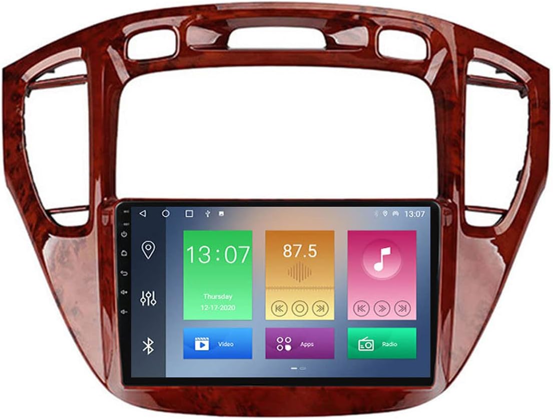 Double Din Car Stereo 9 Inch Touchscreen Car Radio for Toyota Highlander 2000-2007 with Carplay Android Auto/Backup Camera/Bluetooth/FM/Mirror Link/Steering Wheel Control