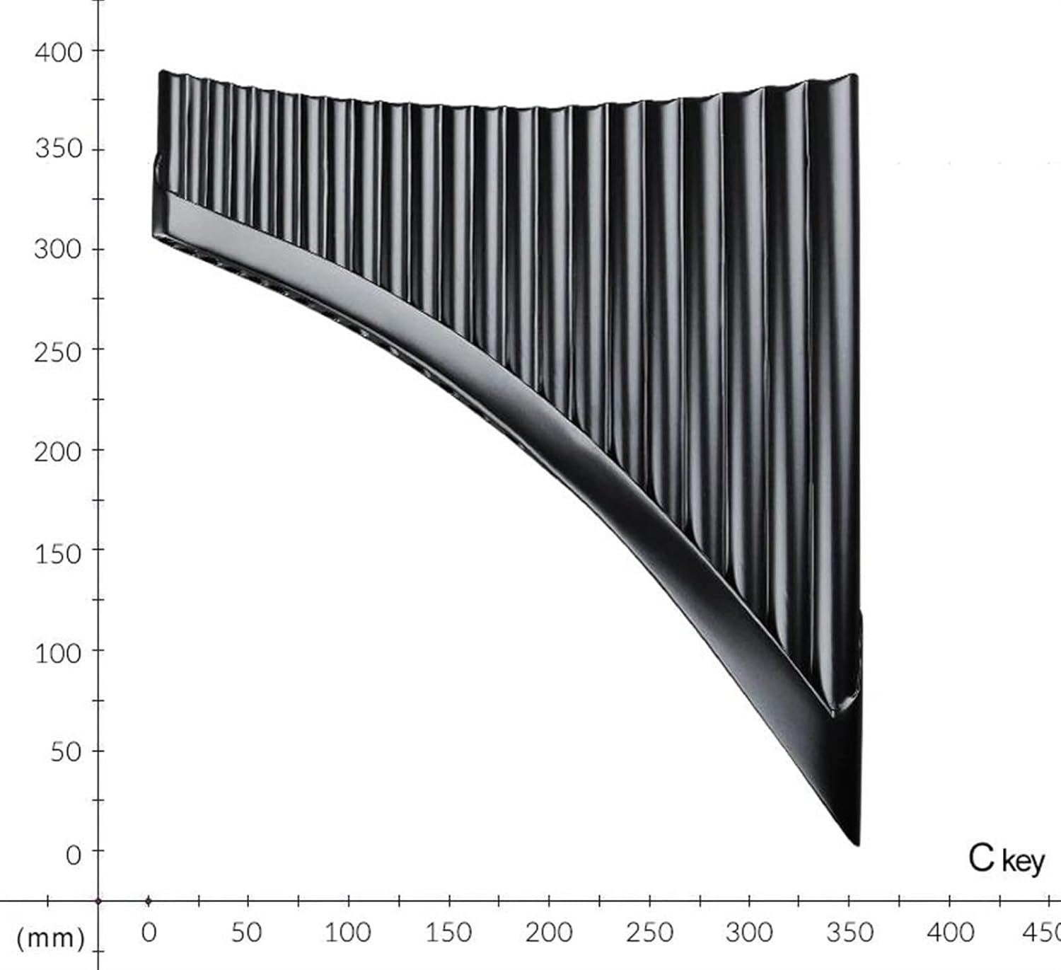 Hand Made Pan Flute Black Pan Pipe Fork C Key Woodwind Musical Instrument 22 Pipes (Color : LEFT)