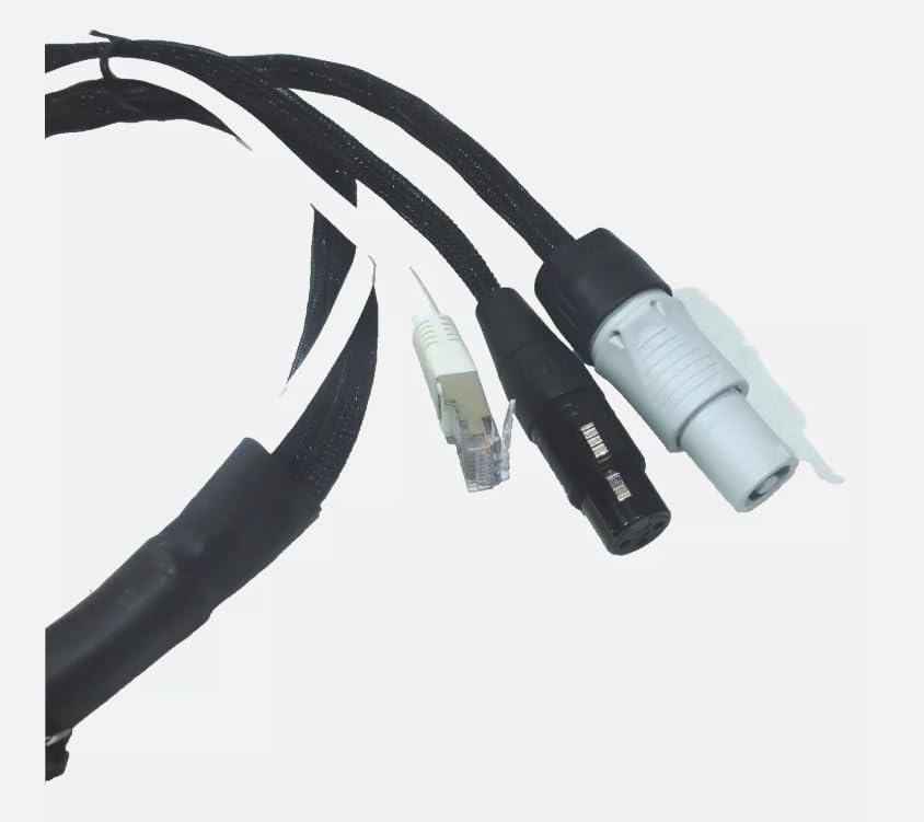 LASE 12 Ft TRIAMESE Power Audio Data Combo Cable for Line Array Powered Speaker