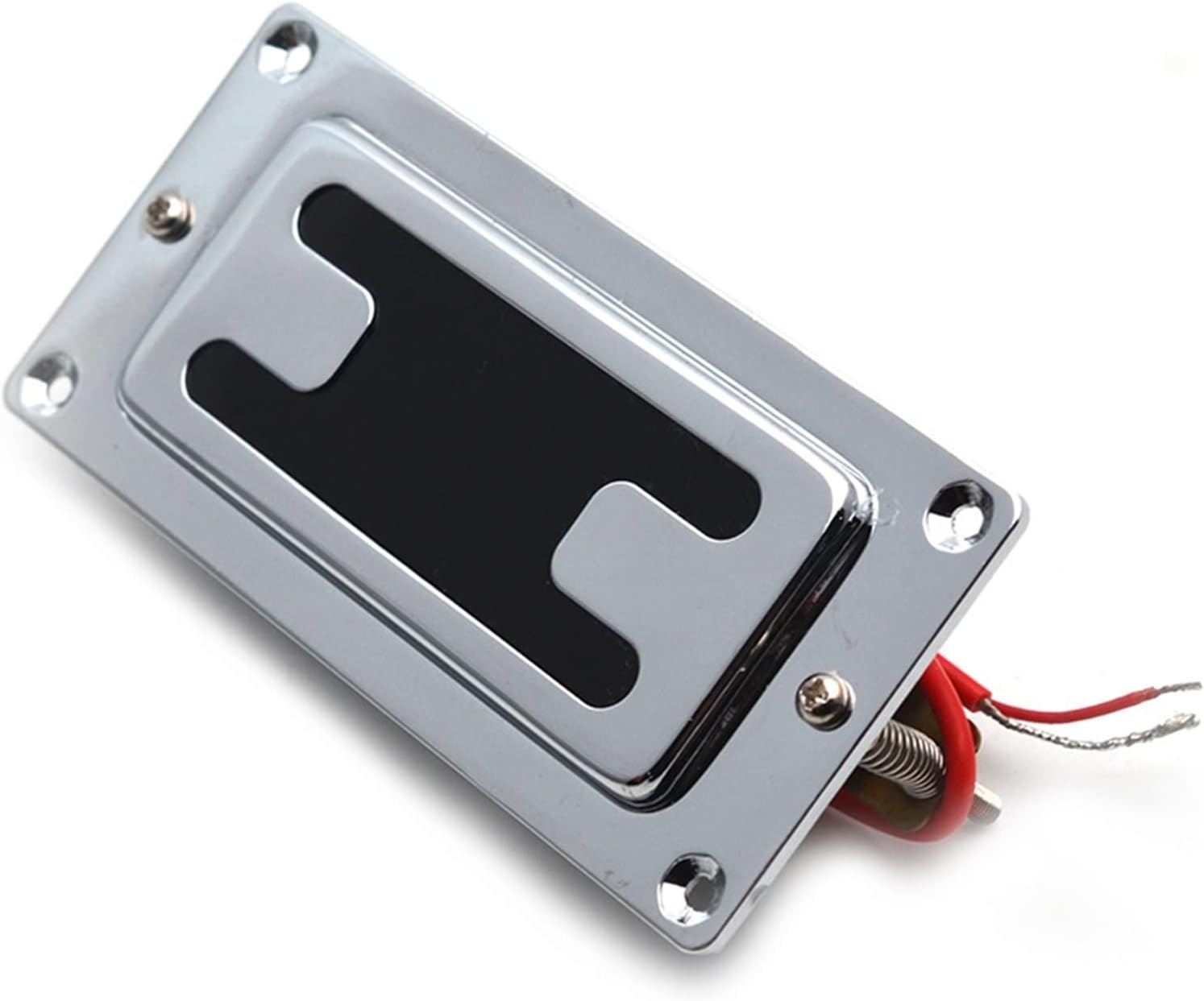 Humbucker Guitar Pickup Mini Style Two Line Sealed Electric Gutiar Bass Humbucker Pickup Neck/Bridge Pickup Chrome (Color : Neck and Bridge)