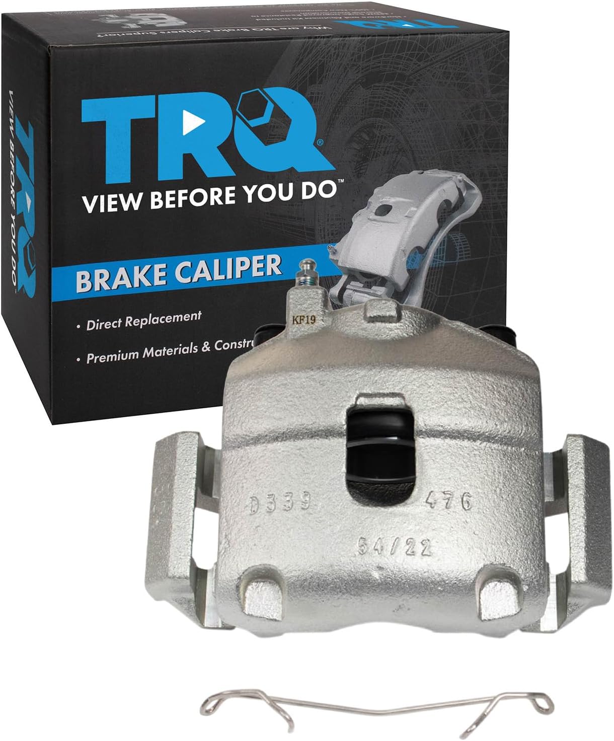 TRQ Front Right Brake Caliper w/Bracket Passenger Side Compatible with 2012-2017 Fiat 500