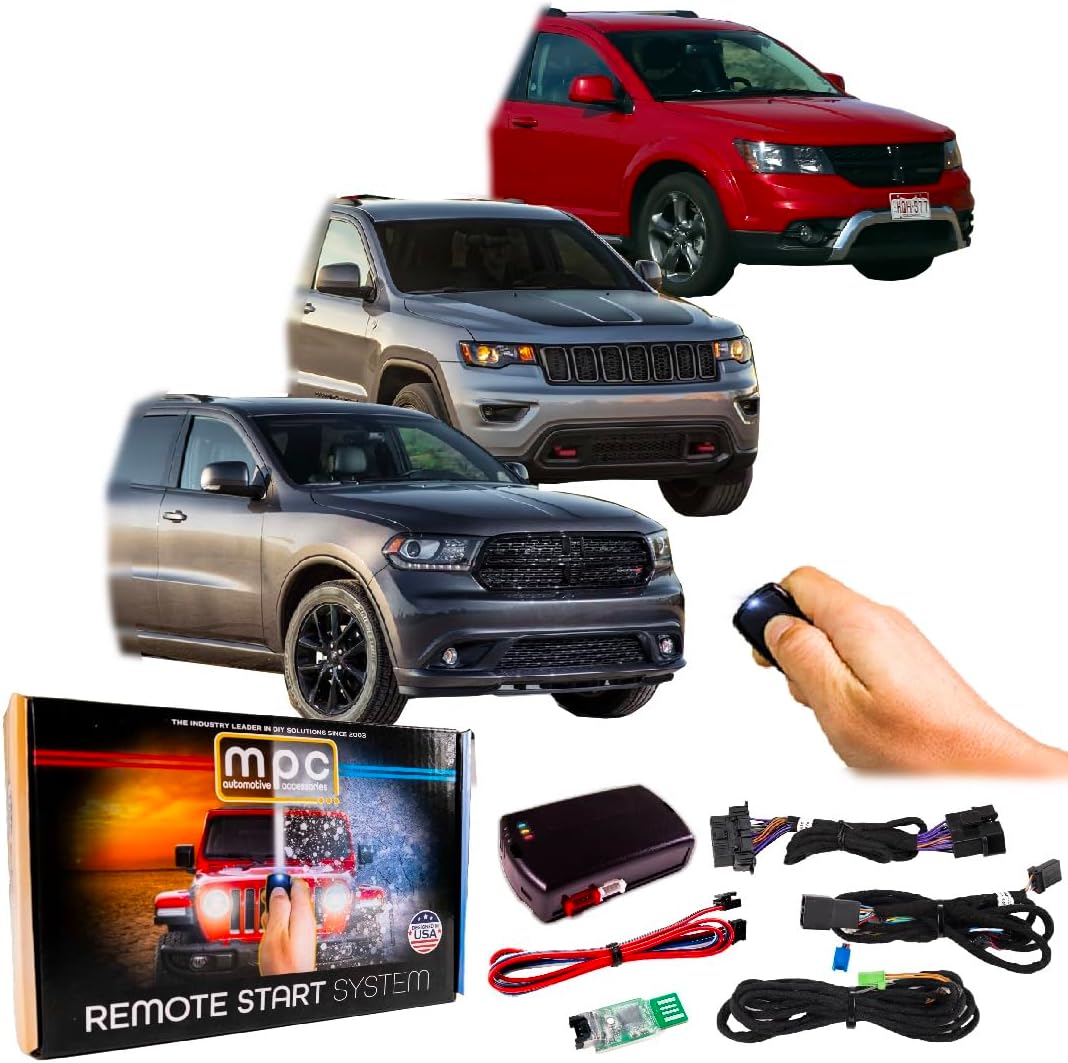 MPC Remote Start Compatible with Dodge Durango 2018-2024 Journey 2018-2020, Jeep Grand Cherokee 2018-2021 |Gas| |Push to Start| |Plug N Play| Uses Factory Key Fob